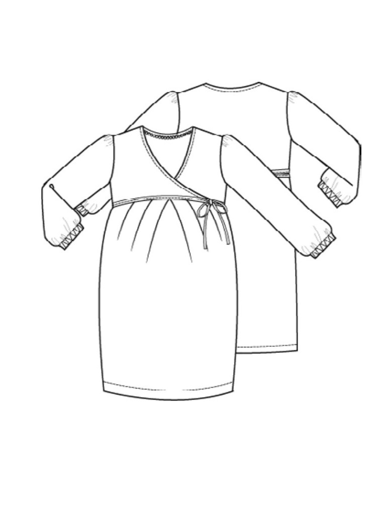 الگوی لباس بارداری- مدل 112