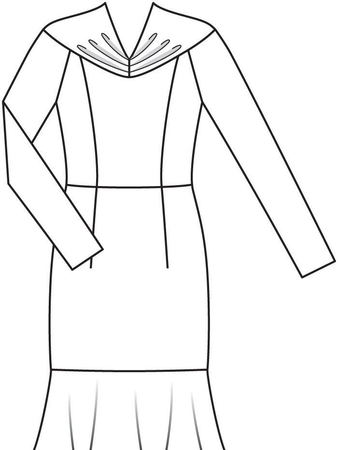 الگو خیاطی لباس مجلسی زنانه